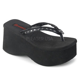 Goth Platform Studded Thong Sandals Shoes